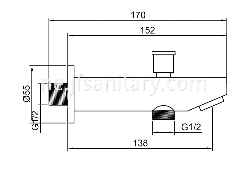 Size Of Shower Outlet Spout